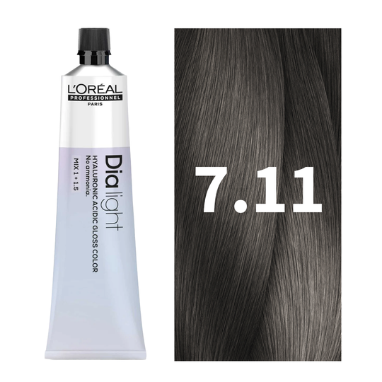 L'Oreal Professionnel Paris Dia Light 7.11 - Deep Ash Blonde Hair Color, 50ml Buy at Indicrest