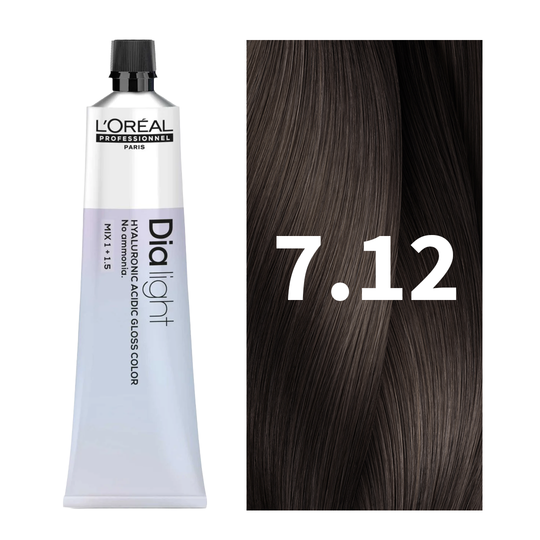 L'Oreal Professionnel Paris Dia Light 7.12 - Ash Iridescent Hair Color, 50ml Buy at Indicrest