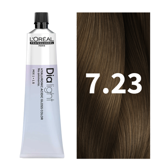 L'Oreal Professionnel Paris Dia Light 7.23 - Iridescent Gold Hair Color, 50ml Buy at Indicrest