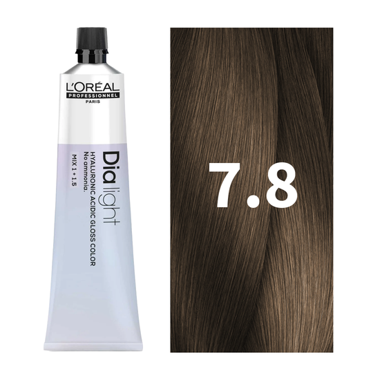 L'Oreal Professionnel Paris Dia Light 7.8 - Mocha Medium Blonde Hair Color, 50ml Buy at Indicrest