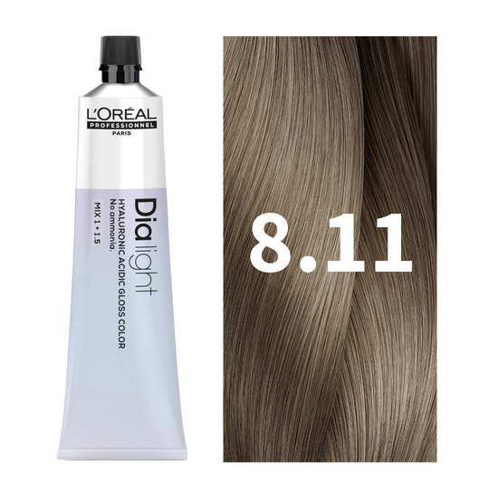 L'Oreal Professionnel Paris Dia Light 8.11 - Deep Ash Light Blonde Hair Color, 50ml Buy at Indicrest