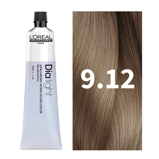 L'Oreal Professionnel Paris Dia Light 9.12 - Very Light Beige Ash Blonde Hair Color, 50ml Buy at Indicrest
