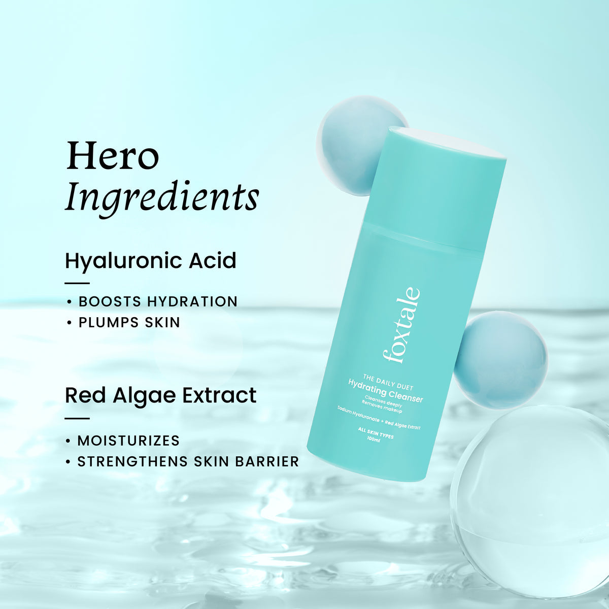 Foxtale Hydrating Face Wash Face Wash That Doubles As A Makeup Remover, 100ml3