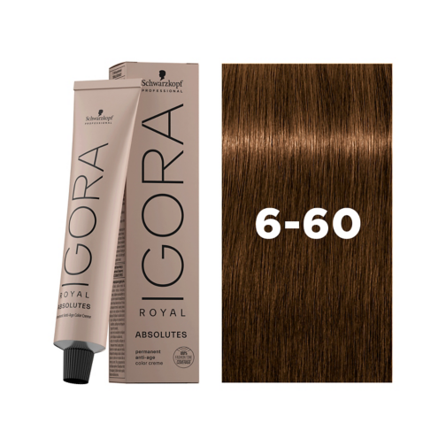 Schwarzkopf Professional Igora Royal Absolutes Permanent Color Creme (6-60), Dark Blonde Chocolate Natural - Indicrest Buy at Indicrest Image 2