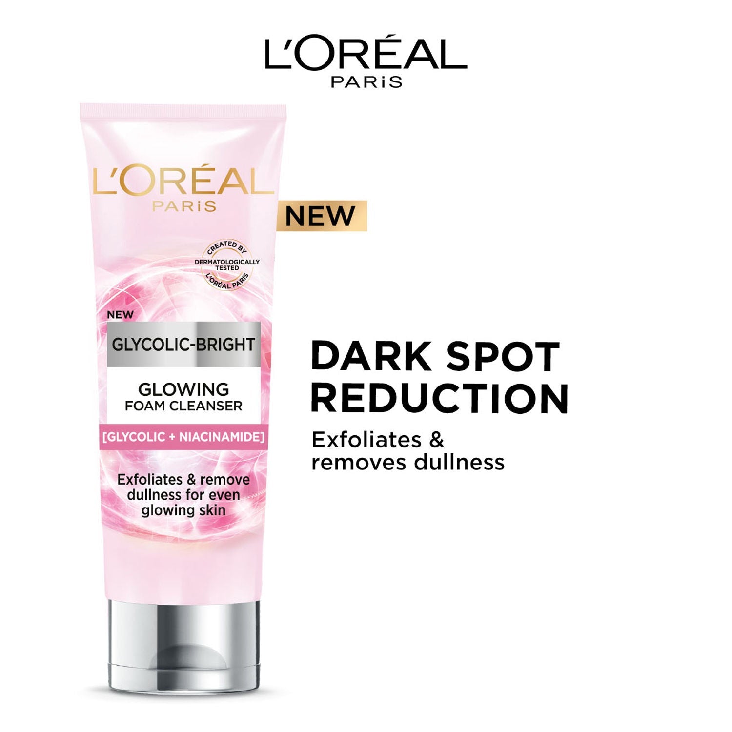 L'Oreal  Paris Innovation Glycolic- Bright Glowing Daily Cleanser Foam, 100 ml | Glycolic acid, Exfoliates and Removes Dullness for even glowing skin 4