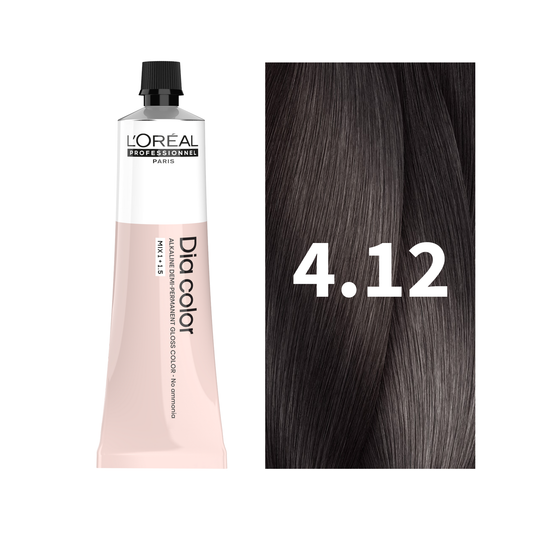 L'Oreal Professionnel Paris Dia Color 4.12 Hair Color, 60ml Buy at Indicrest