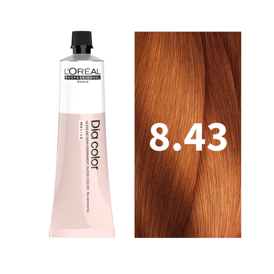 L'Oreal Professionnel Paris Dia Color 8.43 Hair Color, 60ml Buy at Indicrest