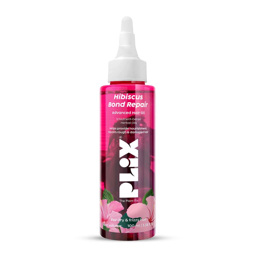 Plix Hibiscus Bond Repair Advanced Hair Oil | For Targeted Repair of Rough & Damaged Hair, 100ml Buy at Indicrest