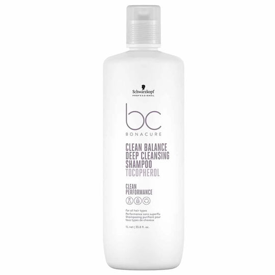 Schwarzkopf Professional BC Bonacure Clean Balance Deep Cleansing Shampoo With Tocopherol - (1 Ltr) - Indicrest Buy at Indicrest