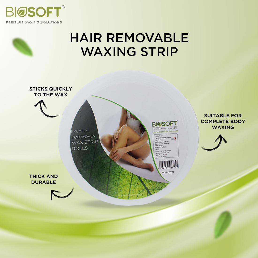 Tear-resistant wax strips roll by BIOSOFT