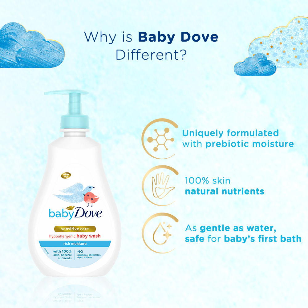 Baby Dove Rich Moisture Baby Wash Moisturizing Baby Wash For Nourished Skin, 400ml Buy at Indicrest Image 4