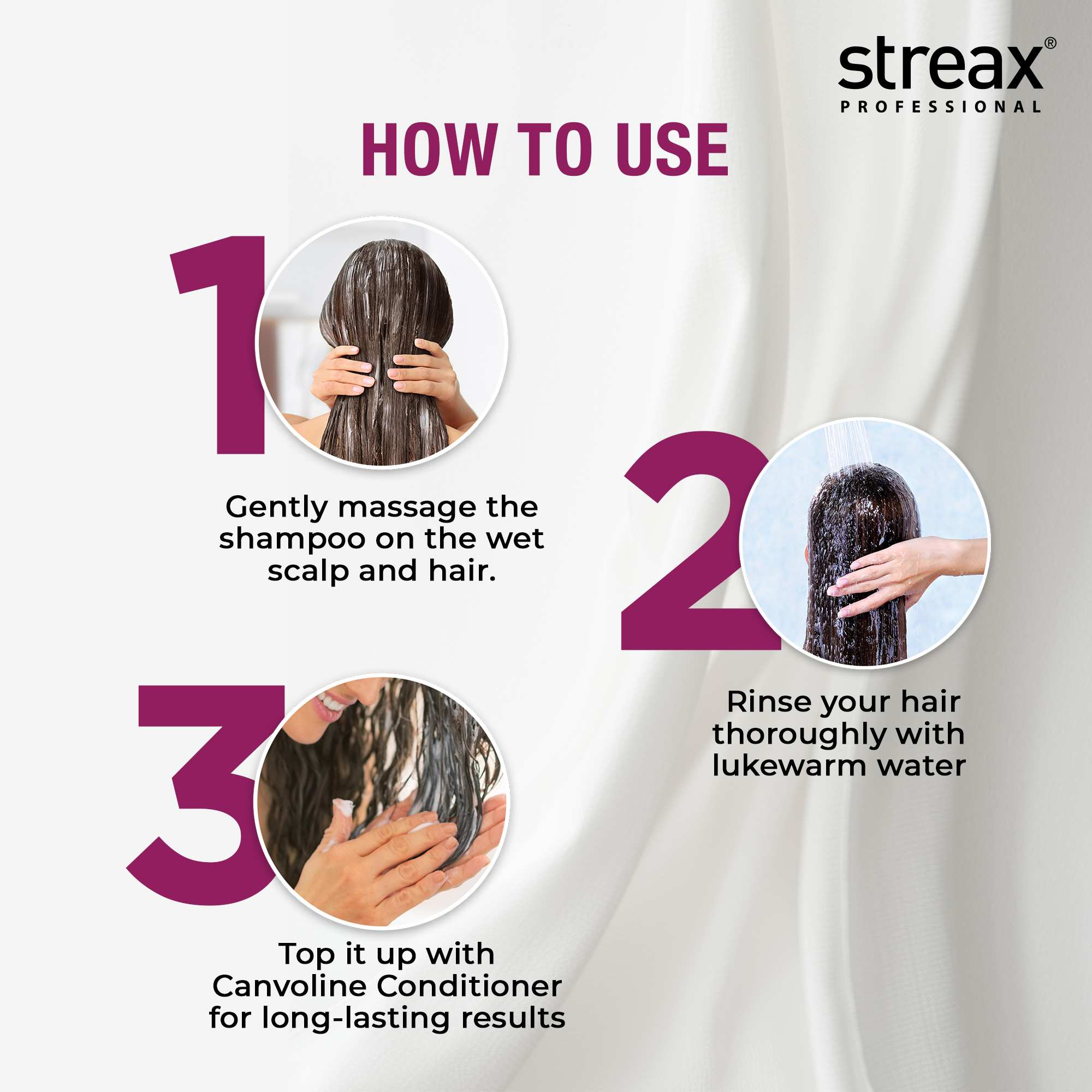 Streax Professional Canvoline Shampoo With Kera-Charge & Baobab Oil, 300ml Buy at Indicrest Image 5