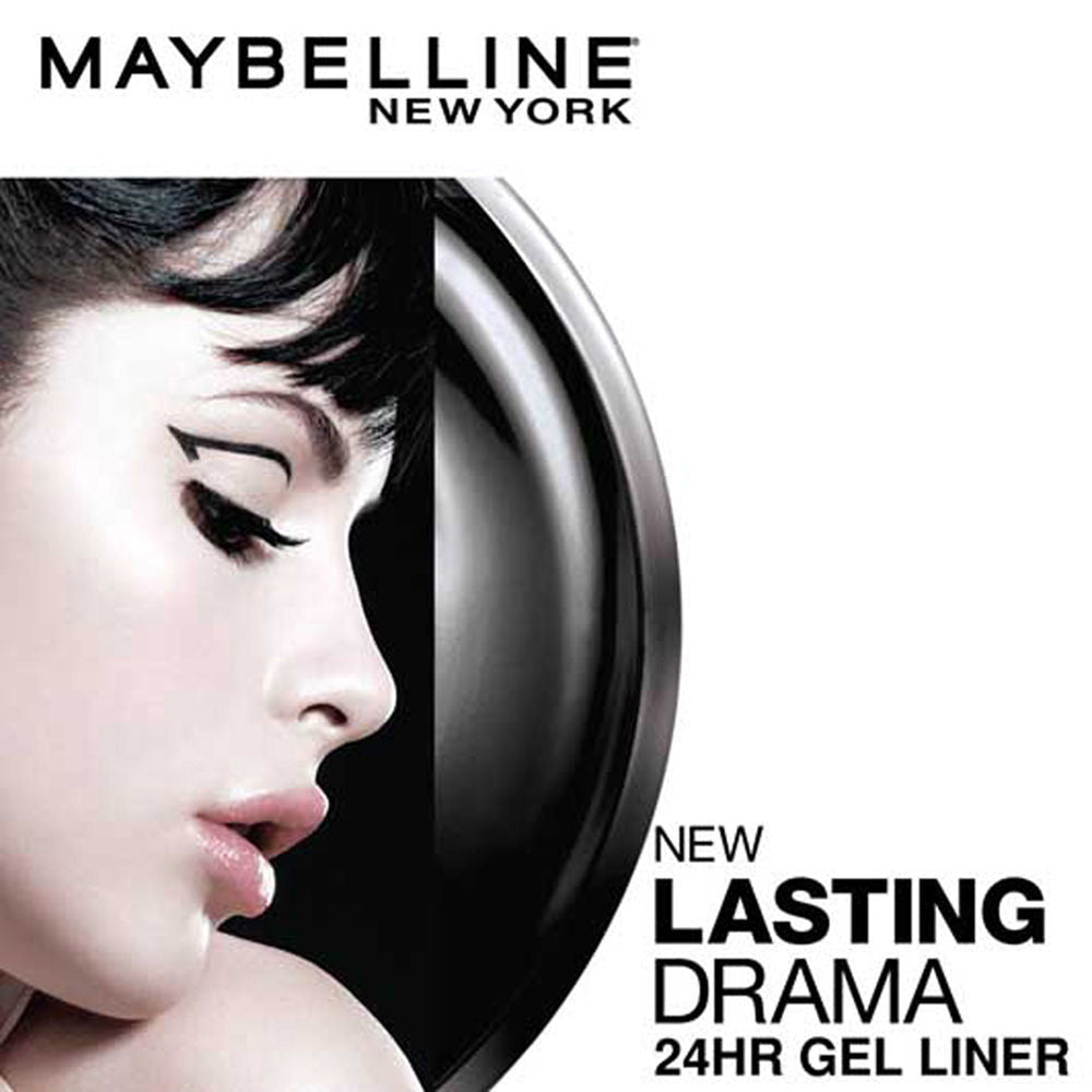 Maybelline New York Lasting Drama Gel Eyeliner With Expert Eyeliner Brush - 01 Black, 2.5g Buy at Indicrest Image 3