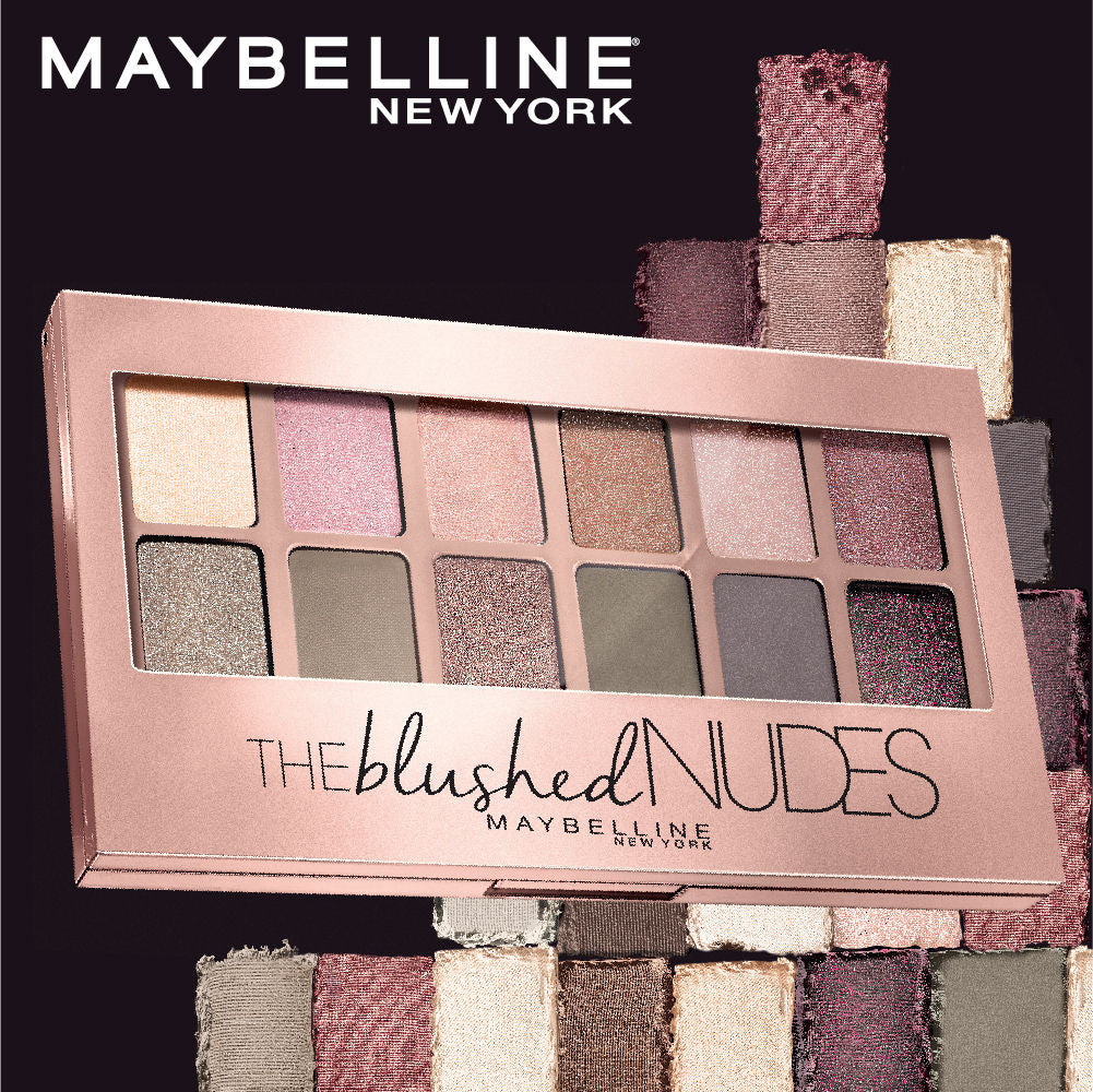 Maybelline New York The Blushed Nudes Eyeshadow Palette, 12 Highly Blendable Shades - Blush, 9g Buy at Indicrest Image 2