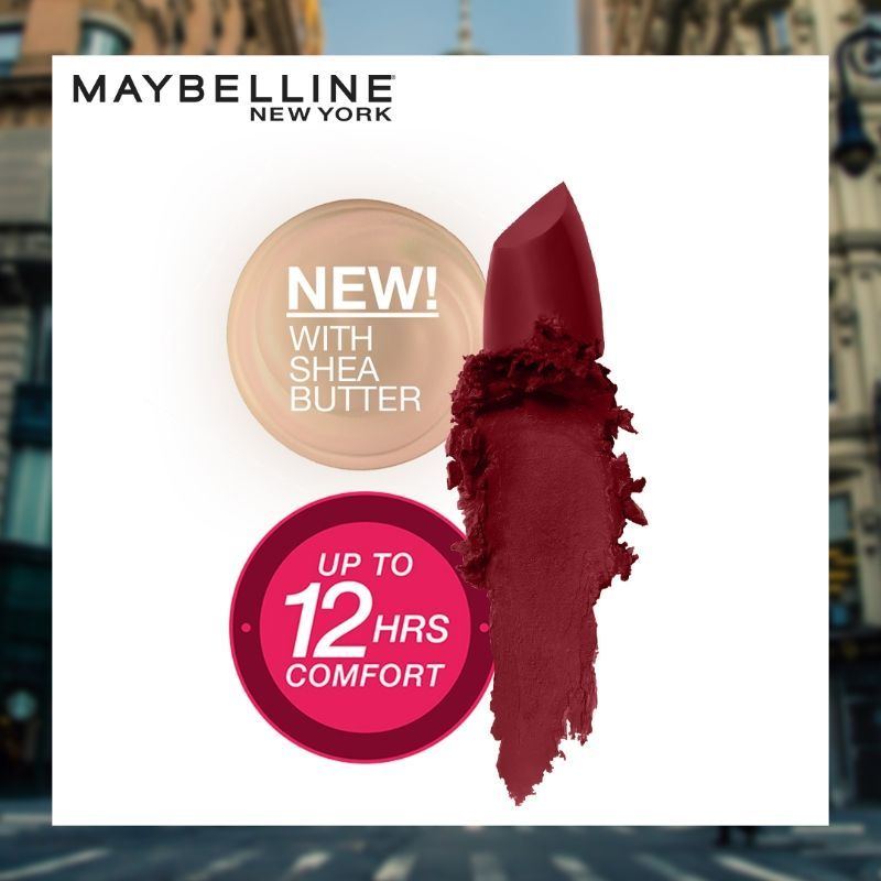 Maybelline New York Color Sensatiol Creamy Matte Lipstick, Lasts Up To 12H - Midnight Date, 3.9g Buy at Indicrest Image 2