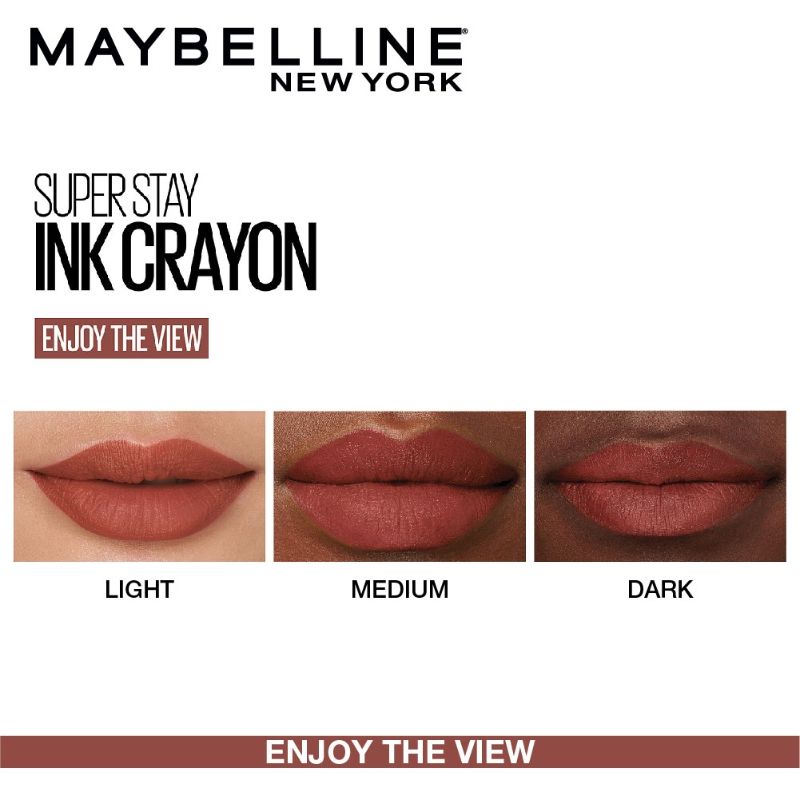 Maybelline New York Matte Ink Crayon Lipstick, Smudgeproof, Lasts Up To 8H - 20 Enjoy the View, 1.2g Buy at Indicrest Image 3