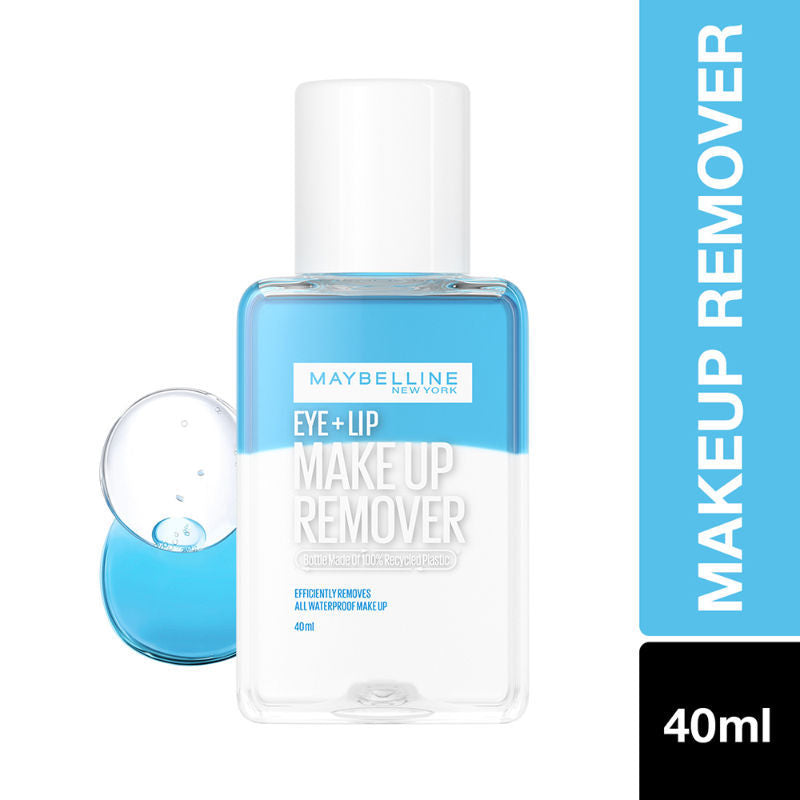 Maybelline New York Biphase Eye + Lip Makeup Remover for Waterproof Makeup, Fragrance-Free, 40ml Buy at Indicrest