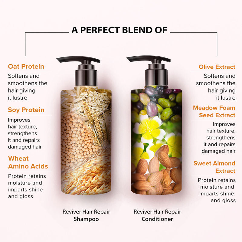 De Fabulous Reviver Hair Repair Shampoo + Conditioner, 2 PCs