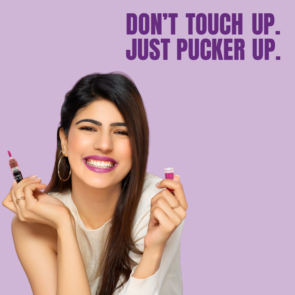 Elle 18 Lit Lip Stack 3 in 1 Liquid Lipstick, Matte Finish - Getaway, 4.5ml Buy at Indicrest Image 8