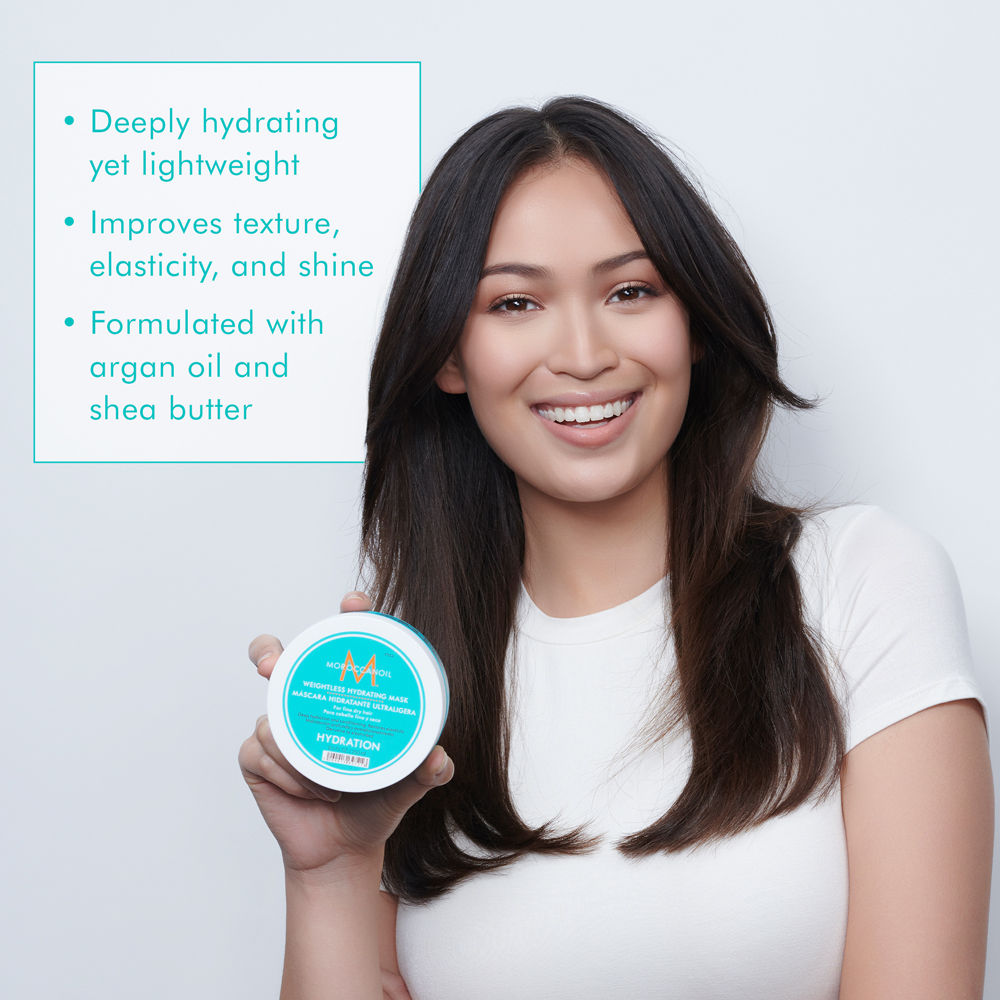 Moroccanoil Weightless Hydrating Mask with with Argan Oil Shea Butter For Fine Dry Hair, 250ml