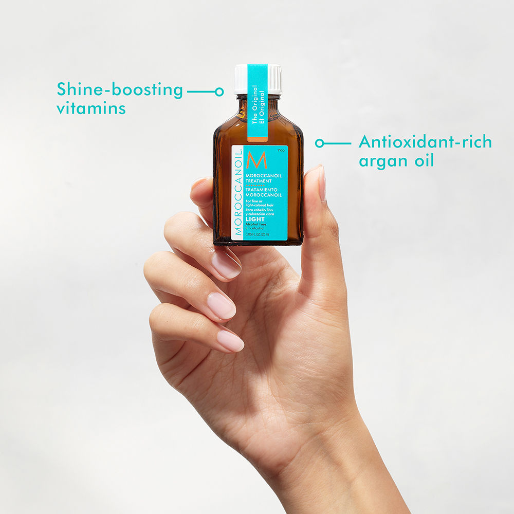 Moroccanoil Treatment Light Hair Oil | Argan Oil | Smooths, Nourishes & Boosts Shine for Fine/Light Hair, 25ml