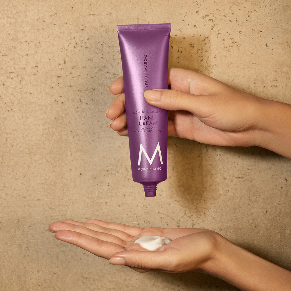 Moroccanoil Hand Cream Spa du Maroc | Argan Oil+Hyaluronic Acid | Deep Hydration Fast-Absorbing Moisture, 40ml