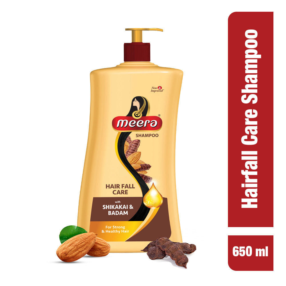 Meera Hairfall Care Shampoo, With Goodness Of Badam and Shikakai, 650ml Buy at Indicrest Image 2