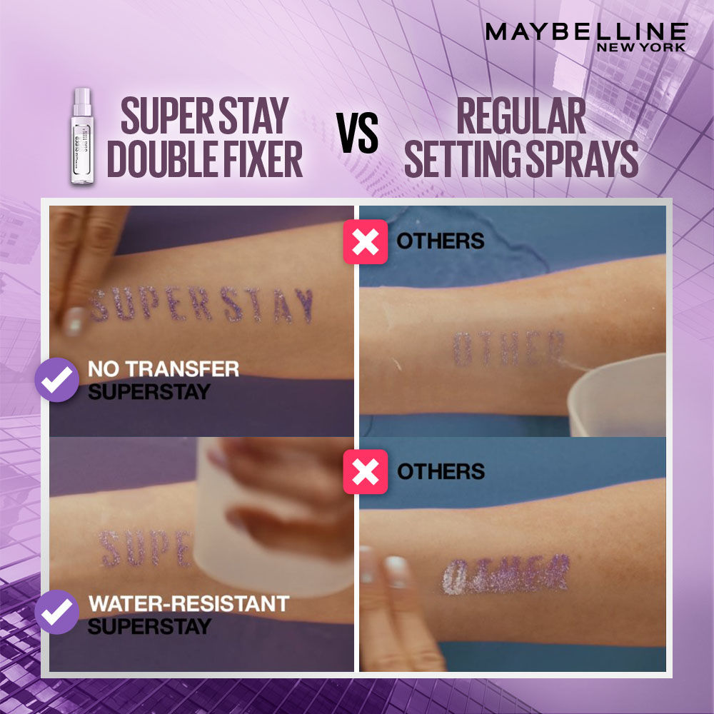 Maybelline New York Superstay Double Fixer, Double Fixing Polymers For 2X Longwear + 24H Hydration, 55ml Buy at Indicrest Image 6