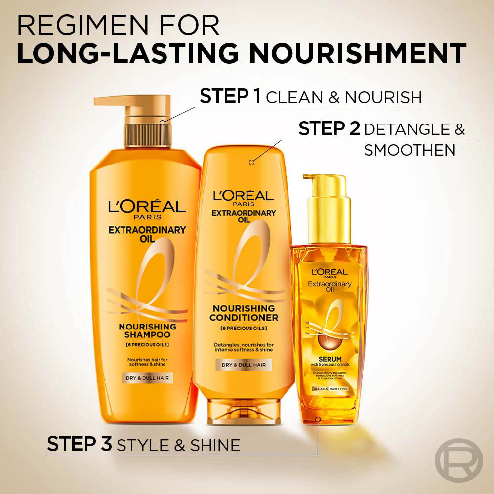 L'Oreal Paris Extraordinary Oil Nourishing Shampoo For Dry & Dull Hair, 200ml Buy at Indicrest Image 8