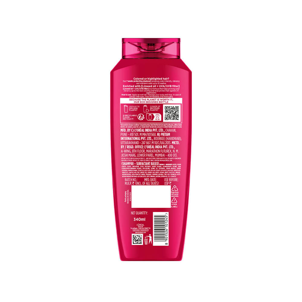 L'Oreal Paris Colour Protect Shampoo With UVA & UVB For Colour-Treated Hair, 340ml Buy at Indicrest Image 10