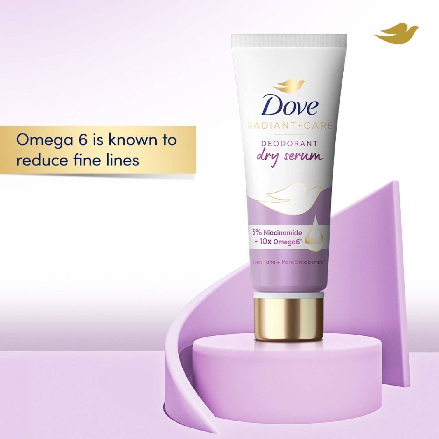 Dove Radiant + Care Deodorant Dry Serum with 3% Niacinamide and 10x Omega6, 40ml Buy at Indicrest Image 4