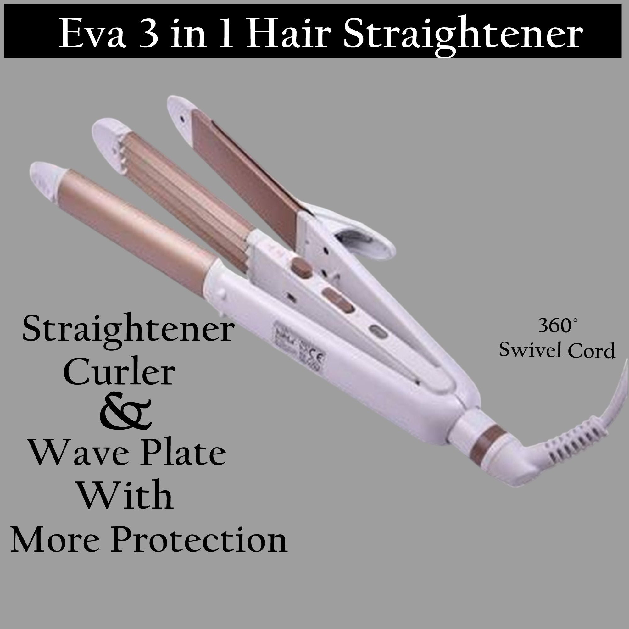 Babila Eva 3-In-1 Hair Straightener, 1 piece Buy at Indicrest Image 2