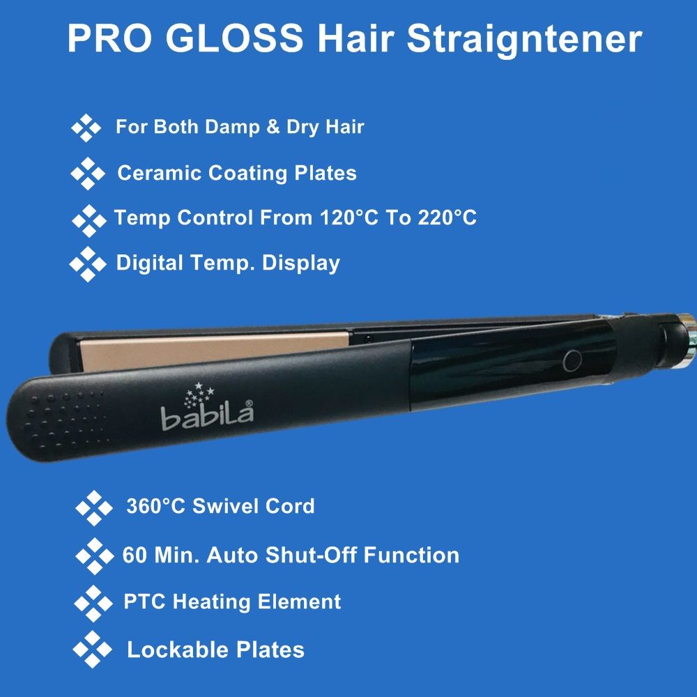 Babila PRO GLOSS Hair Straightener-BHS-E15, 210g Buy at Indicrest Image 3