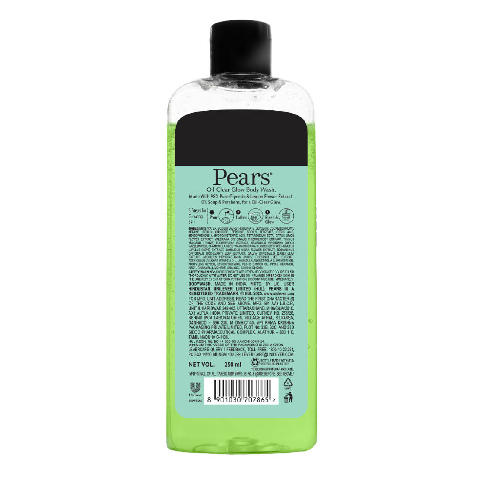 Pears Oil-Clear and Glow Body Wash Paraben Free Shower Gel 98% Pure Glycerin, 250ml Buy at Indicrest Image 10