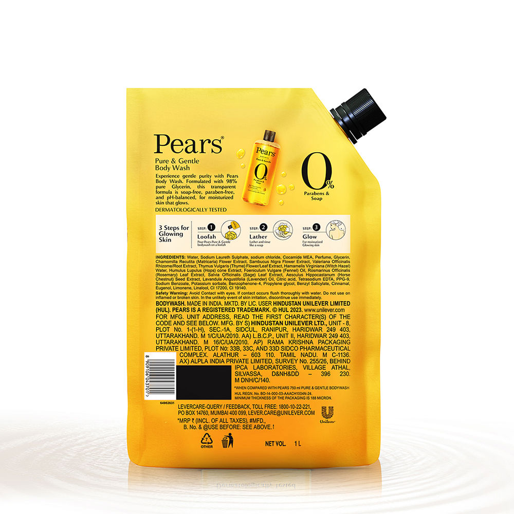 Pears Pure & Gentle Refill Body Wash, 1Liter Buy at Indicrest Image 9