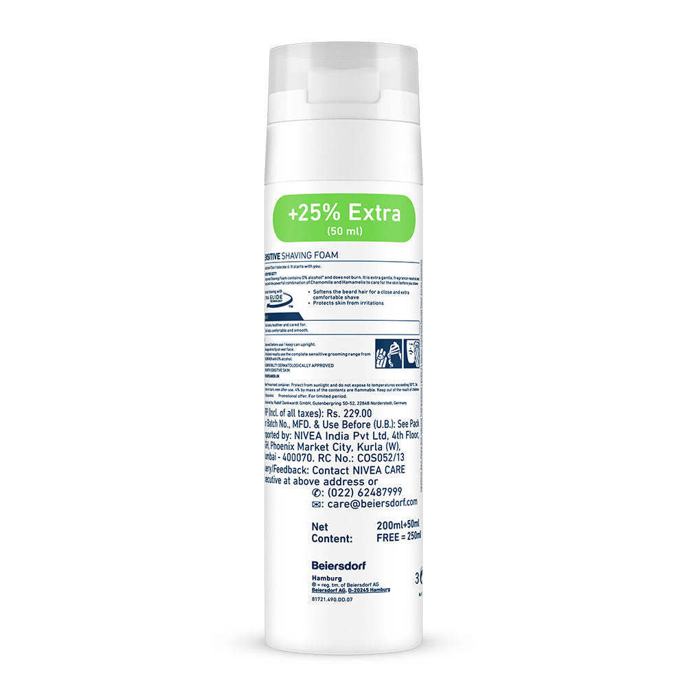 Nivea MEN Shaving - Sensitive Shaving Foam, 250ml Buy at Indicrest Image 8