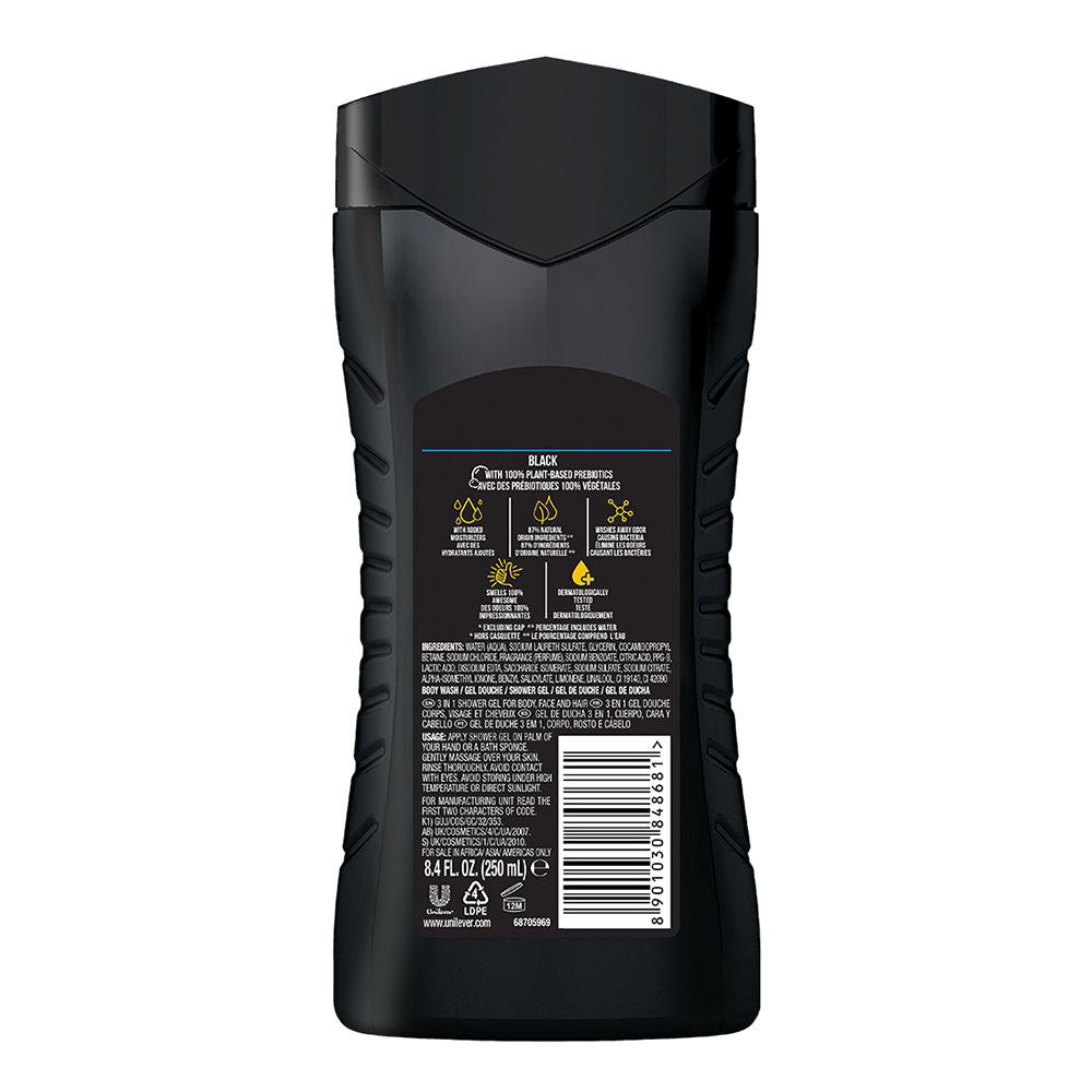 Axe Black 3 In 1 Body, Face & Hair Wash For Men, 250ml Buy at Indicrest Image 3