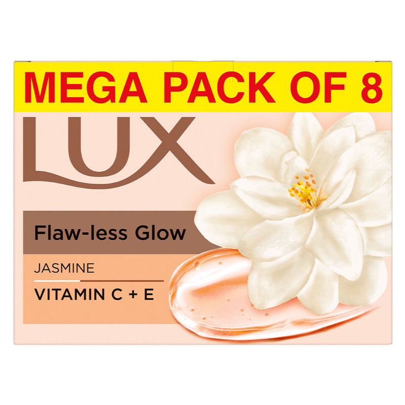 Lux Jasmine & Vitamin E Soap (Pack of 8), 150g Each Buy at Indicrest