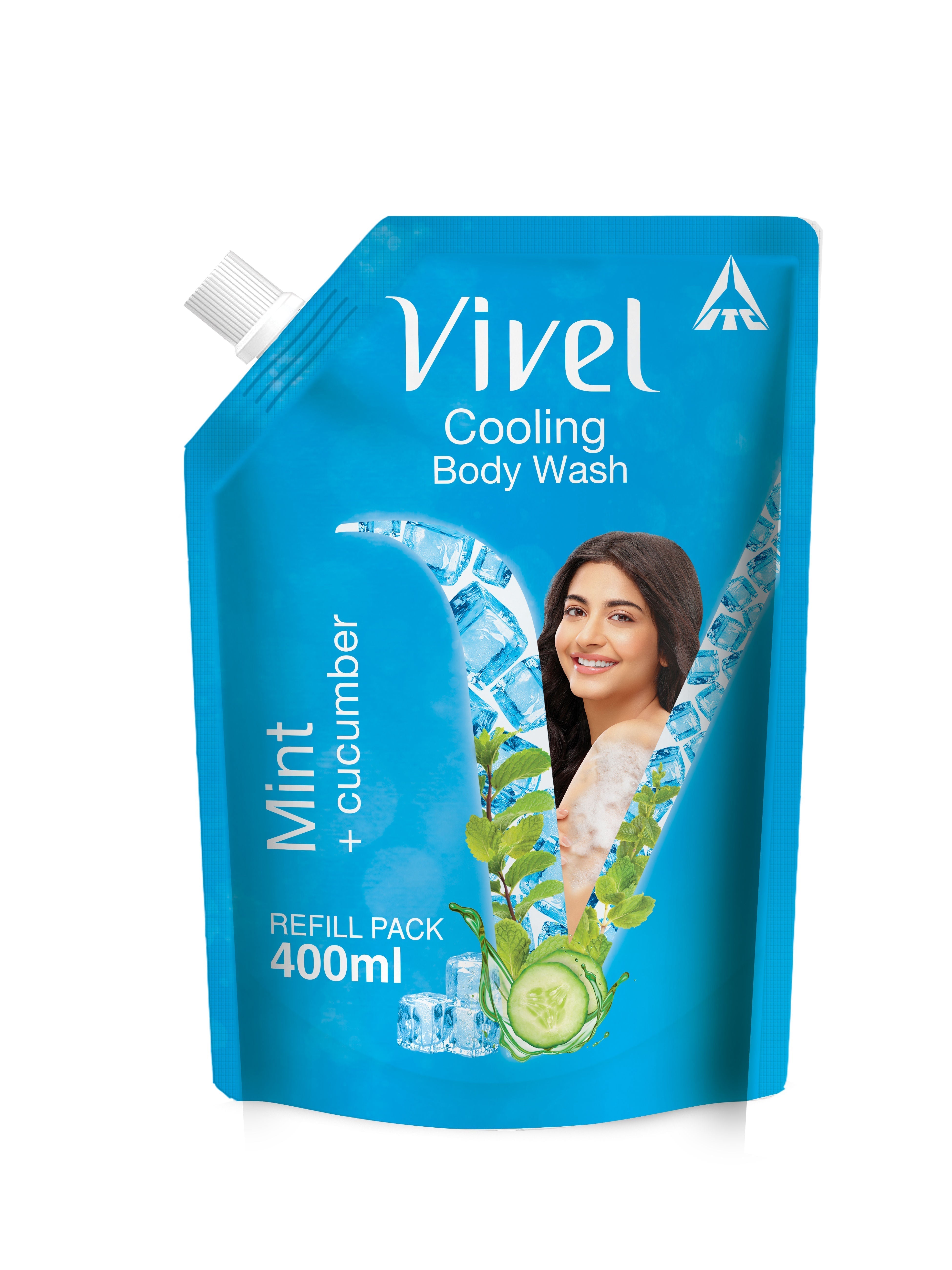 Vivel Cooling Body Wash Mint & Cucumber Moisturizing Shower Gel Supersaver Refill Pouch, 400ml Buy at Indicrest Image 8