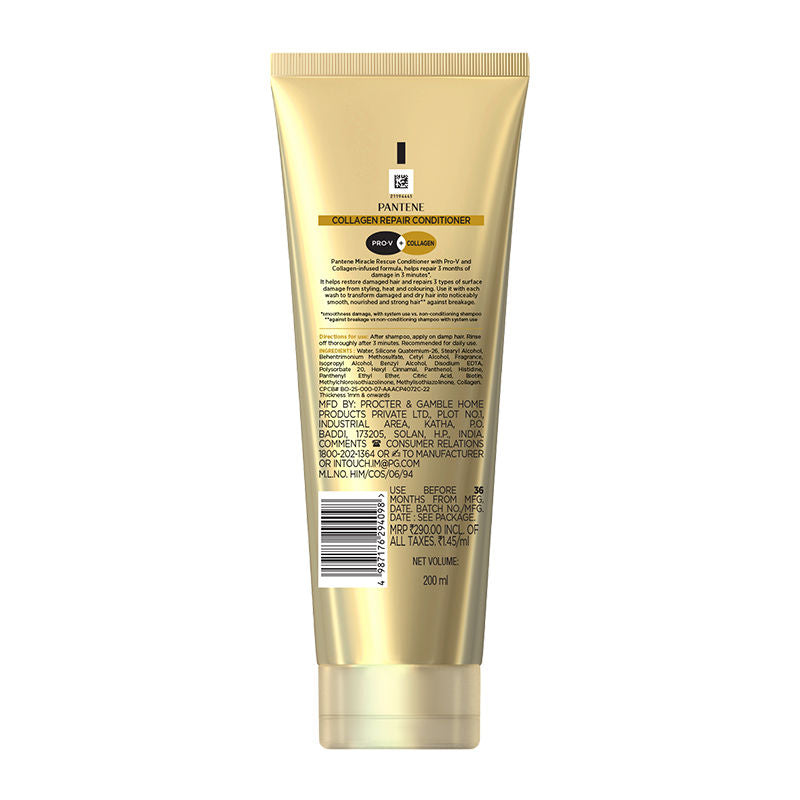 Pantene Miracle Rescue Collagen Repair Conditioner, 200ml Buy at Indicrest Image 8