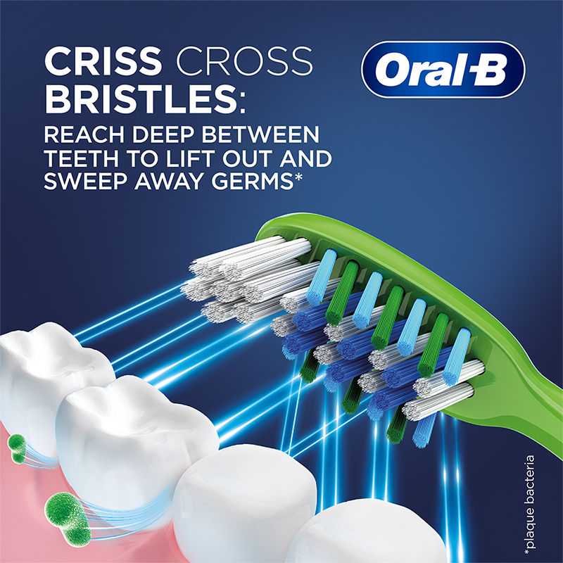 Oral-B Criss Cross Toothbrush (Buy 2 Get 2 Free, Soft) Buy at Indicrest Image 3