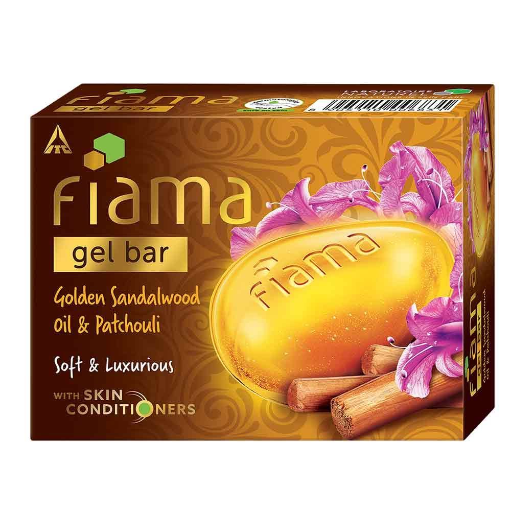 Fiama Golden Sandalwood Oil & Patchouli Gel Bar for Glowing Skin with Skin Conditioners, 125g Buy at Indicrest Image 2