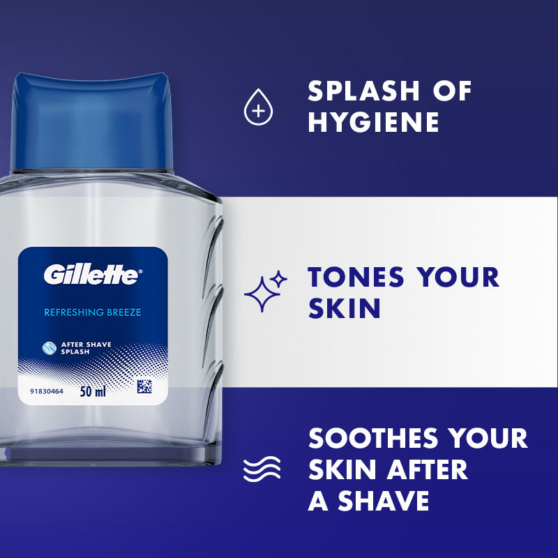 Gillette After Shave Splash Refreshing Breeze, 50ml Buy at Indicrest Image 2