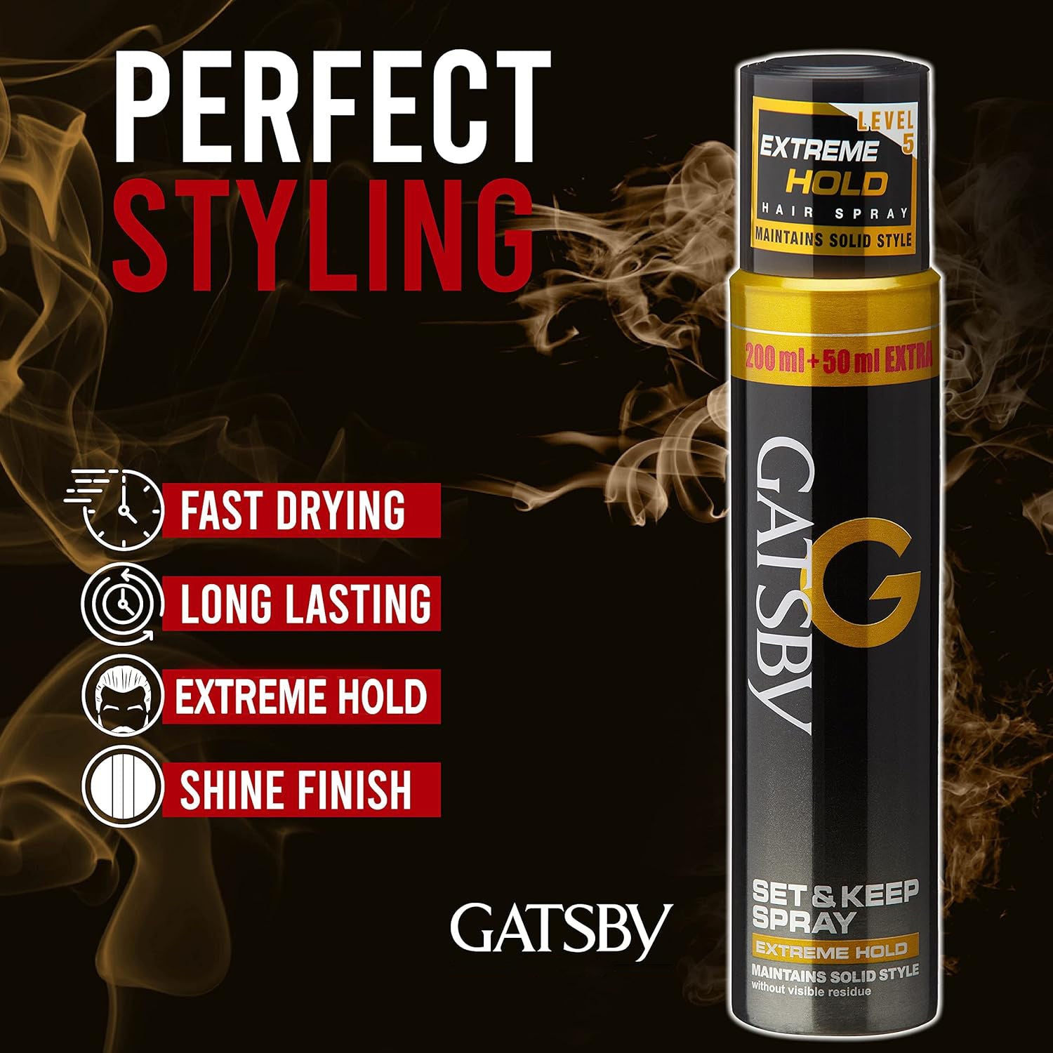 Gatsby Japan's No. 1 Set & Keep Hair Spray - Extreme Hold, 250ml Buy at Indicrest Image 3