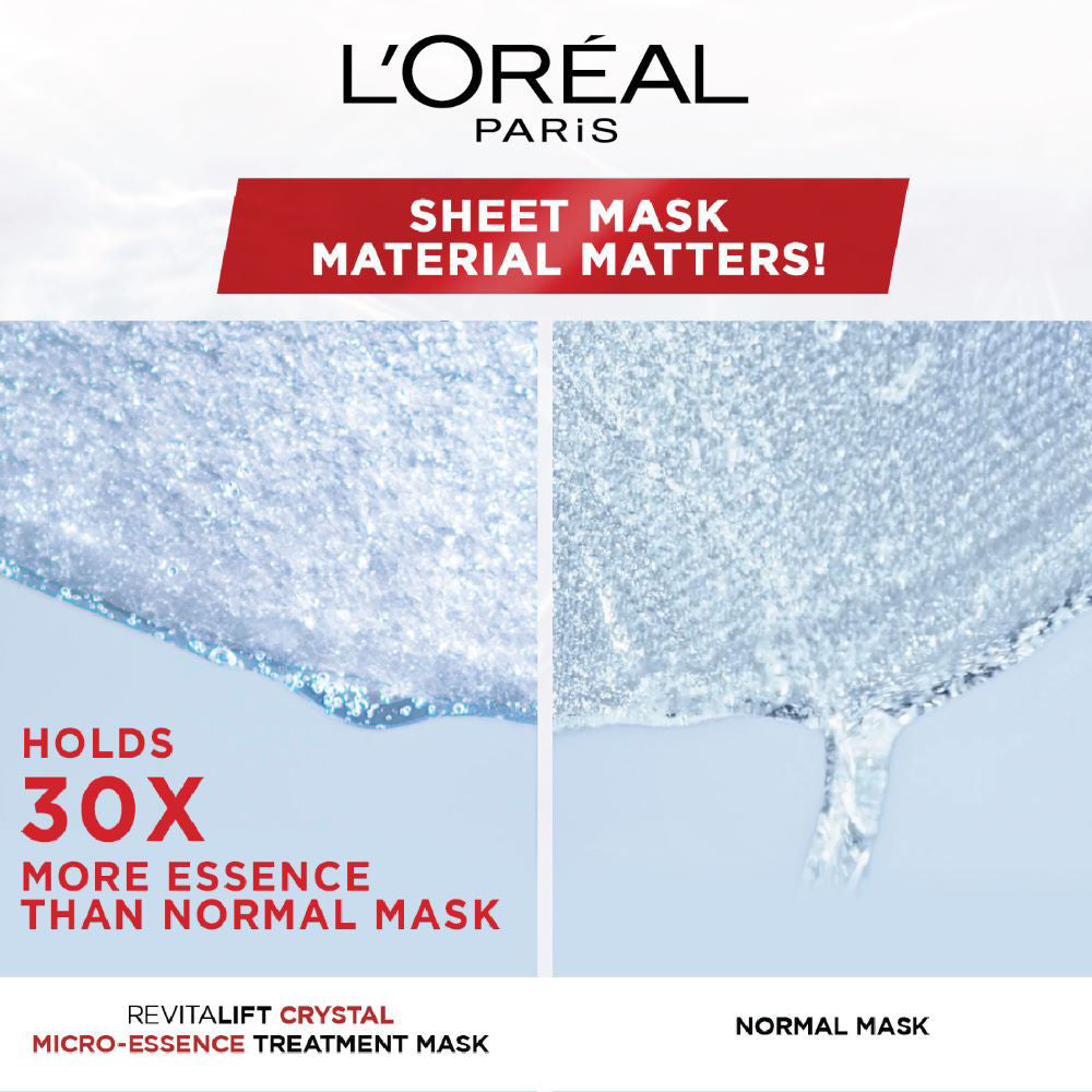 L'Oreal Paris Revitalift Crystal Micro-Essence Brightening Sheet Mask, 25g Buy at Indicrest Image 4
