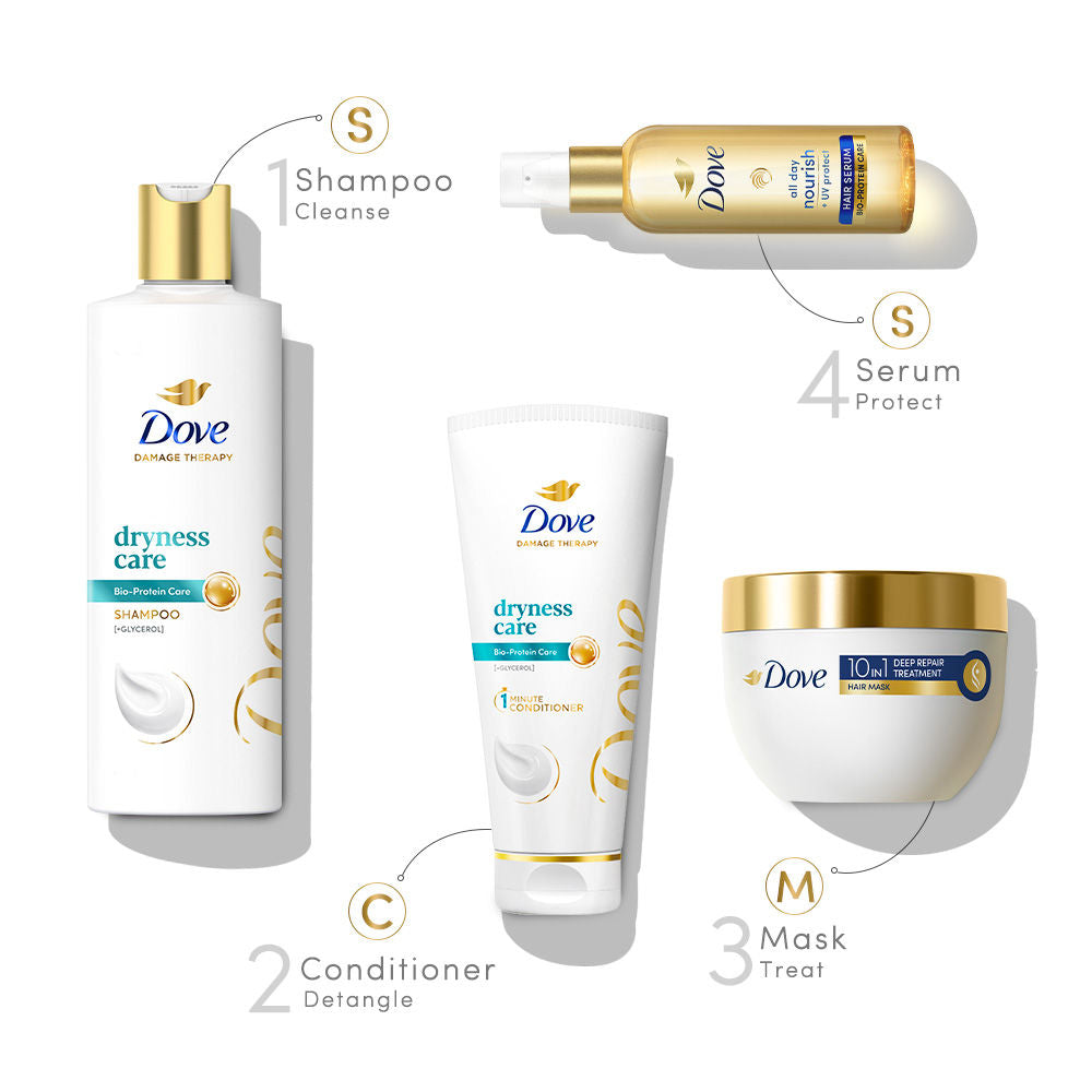 Dove Dryness Care Shampoo For Very Dry Hair, 340ml Buy at Indicrest Image 6