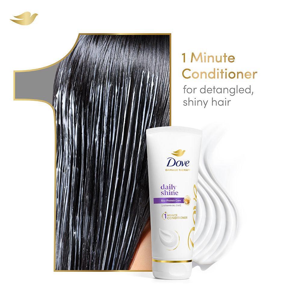 Dove Daily Shine Conditioner with Nutritive Serum to Smoothen & Strengthen Damaged Hair, 175ml Buy at Indicrest Image 6