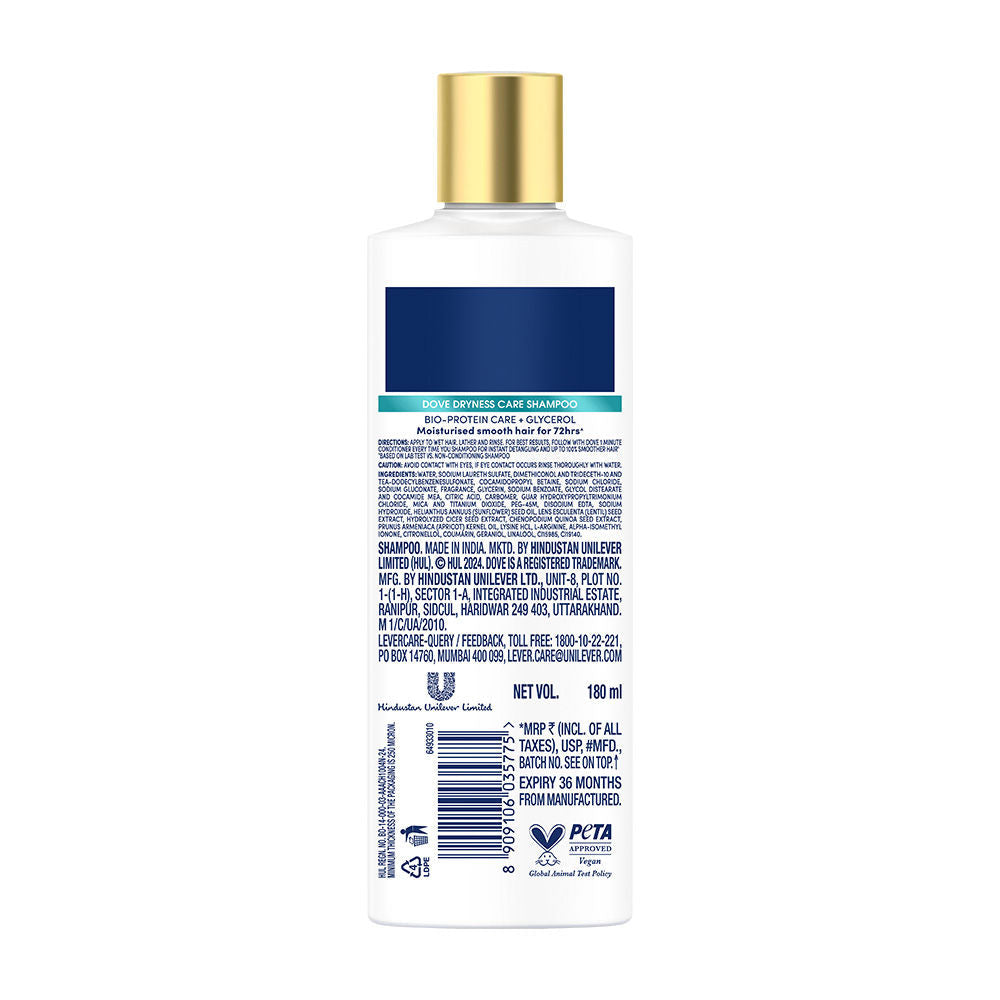 Dove Dryness Care Shampoo For Very Dry Hair, 180ml Buy at Indicrest Image 9