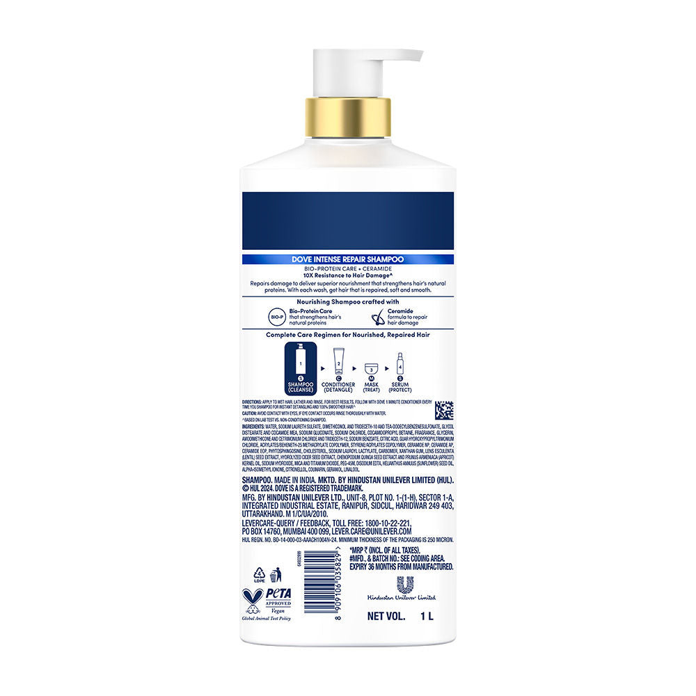 Dove Intense Repair Shampoo For Dry & Damaged Hair, 1000ml Buy at Indicrest Image 9
