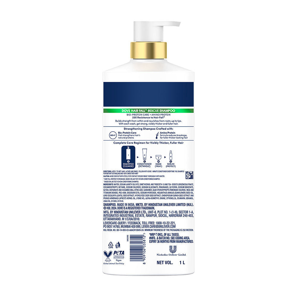 Dove Hair Fall Rescue Shampoo with Nutrilock Actives to Reduce Hairfall & Repair Damaged Hair, 1000ml Buy at Indicrest Image 9